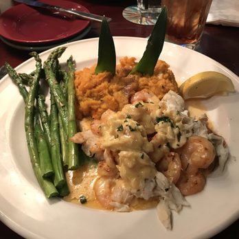 Bahama Breeze - Tilapia and Shrimp Oscar - SO good! - Bars Near Me - Troy, Michigan