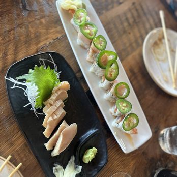 The Cannery - Albacore sashimi and 911 roll - Seafood Near Me - Newport Beach, California The Cannery - Albacore sashimi and 911 roll - Seafood Near Me - Newport Beach, California