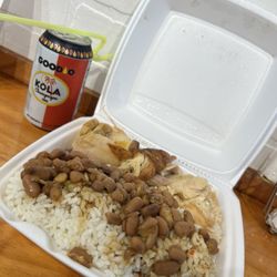 Borinqueneer’s Taste - White rice, beans, chicken.