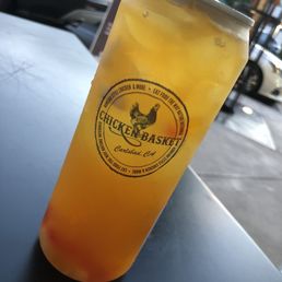 Passion Fruit Green Tea with Rainbow Jelly Passion Fruit Green Tea with Rainbow Jelly
