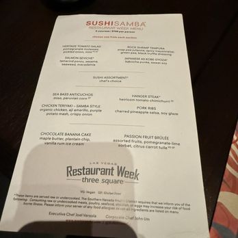 Sushisamba - Menu - Asian Fusion Near Me - Las Vegas, Nevada