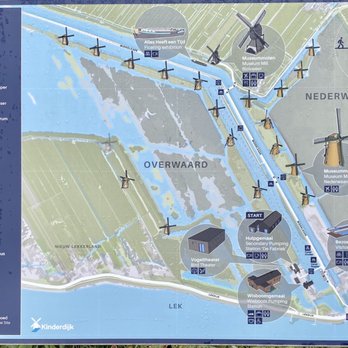 Kinderdijk - Maps of the Kinderdijk Windwills and their locations - Landmarks & Historical Buildings Near Me - Kinderdijk, ZH