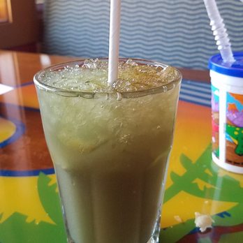Gladstone's - My second Mai Tai. Blueish-greenish in color with a piece of pineapple. - Seafood Near Me - Long Beach, California