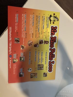 Menu photo 7 Mr-Rico Pollo Loco Spring, TX