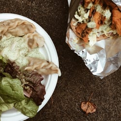 Vegetarian momo and bread sandwich wrap (incl chicken)