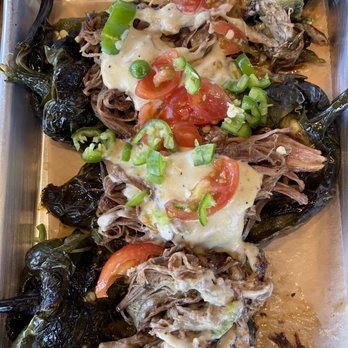 BEERTOWN - Brisket stuffed poblanos with beer cheese - Gastropubs Near Me - Oceanside, California