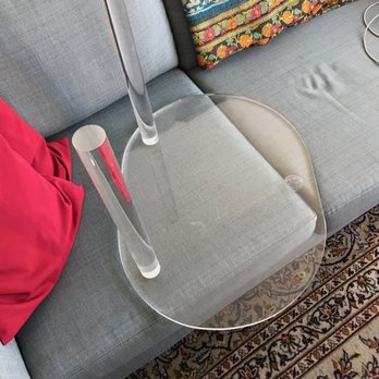 Raimond's Movers - 1930s perspex side table: one leg broken off and completely missing! - Movers Near Me - Boston, Massachusetts