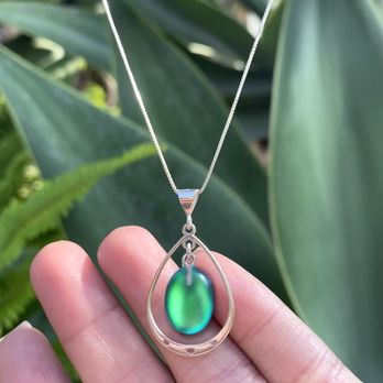 LeightWorks - Oval w. Loop Pendant (Frosted Green) - Jewelry Near Me - San Diego, California LeightWorks - Oval w. Loop Pendant (Frosted Green) - Jewelry Near Me - San Diego, California