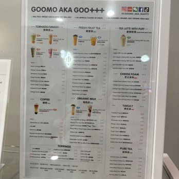 Goomo Tea Shop - Drink Menu 12/2022 - Bubble Tea Near Me - Walnut, California Goomo Tea Shop - Drink Menu 12/2022 - Bubble Tea Near Me - Walnut, California