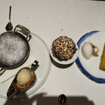 Be.Steak.A - Dessert: lava cake, complimentary anniversary dessert, and the passionfruit tart - Bars Near Me - Campbell, California Be.Steak.A - Dessert: lava cake, complimentary anniversary dessert, and the passionfruit tart - Bars Near Me - Campbell, California