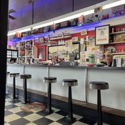 Franny’s Diner - Classic counter style diner seating