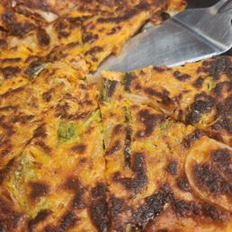 Perfect kimchi pancake at Sima. Extra crispy.