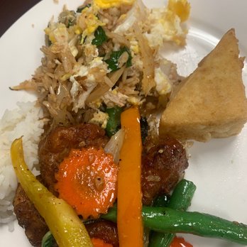 Karin Thai - Crab Fried Rice, Crispy Basil Chicken, and Golden Fried Tofu with peanut thai sauce - Thai Near Me - Auburn, California Karin Thai - Crab Fried Rice, Crispy Basil Chicken, and Golden Fried Tofu with peanut thai sauce - Thai Near Me - Auburn, California