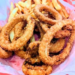 Fries and onion rings