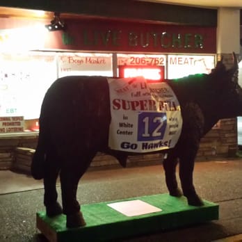 Meat the Live Butcher - Picked up some stew beef, beef sticks and land jaeger from my favorite local butcher. I really like the bull statue! - Butcher Near Me - Seattle, Washington Meat the Live Butcher - Picked up some stew beef, beef sticks and land jaeger from my favorite local butcher. I really like the bull statue! - Butcher Near Me - Seattle, Washington