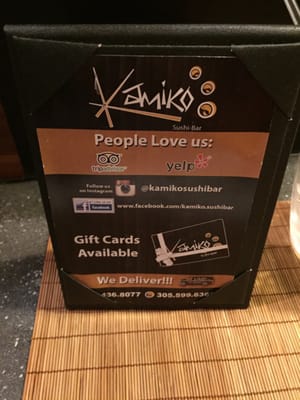 Menu photo 7 Kamiko Sushi Bar Doral, FL