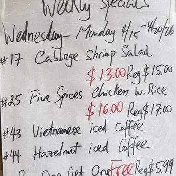 An Chi - Weekly special 4/15/26 - Vietnamese Near Me - San Francisco, California