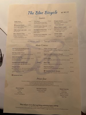 Menu photo 5 The Blue Bicycle Dawsonville, GA