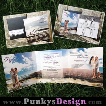 Punky's Design - simple elegant trifold wedding invitations - Graphic Design Near Me - Benicia, California