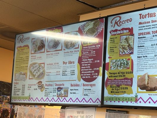 Menu photo 1 El Recreo Renton, WA