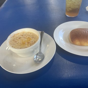 Te'Asha's Kitchen and Grill - Crab Bisque and a roll - Seafood Near Me - Havelock, North Carolina Te'Asha's Kitchen and Grill - Crab Bisque and a roll - Seafood Near Me - Havelock, North Carolina