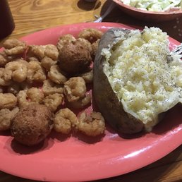 Small Popcorn Shrimp with baked potato Small Popcorn Shrimp with baked potato
