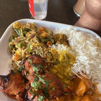 Delhi Heights - Egg Fried Rice, Basmati rice, Dal Tadka, butter chicken and Indian goat curry. - Indian Near Me - Jackson Heights, New York Delhi Heights - Egg Fried Rice, Basmati rice, Dal Tadka, butter chicken and Indian goat curry. - Indian Near Me - Jackson Heights, New York