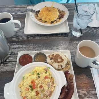 Flipped - Colorado Jack Scramble, House Coffee, Build-Your-Own Bowl similar as Wisconsin Scramble - Breakfast & Brunch Near Me - Odessa, Texas Flipped - Colorado Jack Scramble, House Coffee, Build-Your-Own Bowl similar as Wisconsin Scramble - Breakfast & Brunch Near Me - Odessa, Texas
