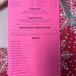 David's Sub Shop - Wraps and other items.