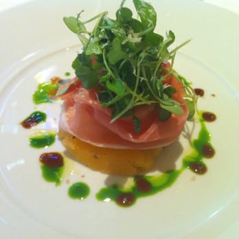 Spago - Prosciutto with burrata salad - New American Near Me - Beverly Hills, California Spago - Prosciutto with burrata salad - New American Near Me - Beverly Hills, California