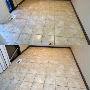 Nectar Cleaning - Before and after cleaning a section of floor during a deep cleaning. - Home Cleaning Near Me