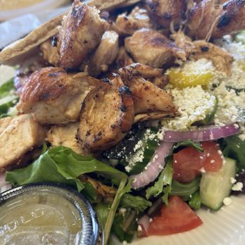 Natalie's Mediterranean Eatery - Open chicken souvlaki salad - Middle Eastern Near Me - Buffalo, New York