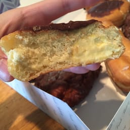 Cross section of their custard donut.  Not much filling