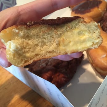 Kroger - Cross section of their custard donut.  Not much filling - Grocery Near Me - Humble, Texas