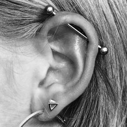 Leap of Faith Tattoo and Body Piercing - Fresh industrial piercing. Body piercing done daily on a walk in basis.