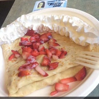 Aromas - a plate of crepes with strawberries - Coffee & Tea Near Me - San Diego, California Aromas - a plate of crepes with strawberries - Coffee & Tea Near Me - San Diego, California