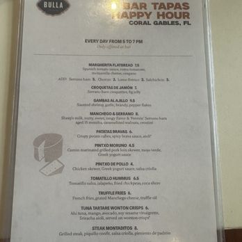 Bulla Gastrobar - Happy hour - Gastropubs Near Me - Coral Gables, Florida