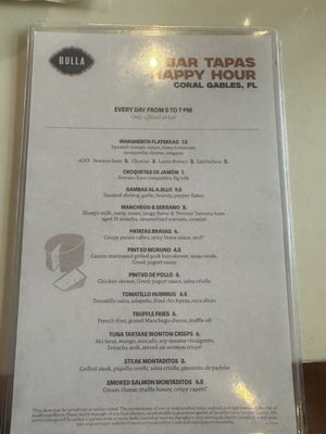 Menu photo 4 Bulla Gastrobar Coral Gables, FL