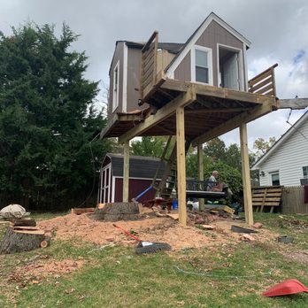 Out Junk Out - Tiny house up in the air - Demolition Services Near Me - Springfield, Virginia