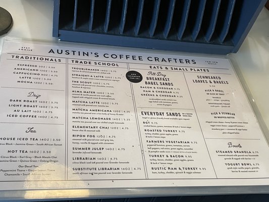 Menu photo 4 Austin’s Coffee Crafters Ripon, CA