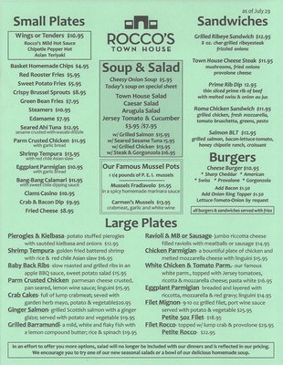 Menu photo 8 Roccos Town House Hammonton, NJ