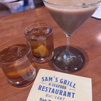 Sam's Tavern - Old fashioned (x2) and espresso martini - Sports Bars Near Me - San Francisco, California Sam's Tavern - Old fashioned (x2) and espresso martini - Sports Bars Near Me - San Francisco, California