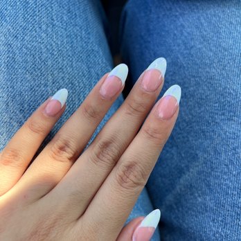 Stylish Nails - white french w chrome powder by wonderful kathy ! - Nail Salons Near Me - Highland, California Stylish Nails - white french w chrome powder by wonderful kathy ! - Nail Salons Near Me - Highland, California