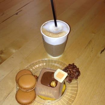 Atelier Monnier - Pinecrest - Latte, caramel and praline Macarons, "Crunchy" cake and milk chocolate covered almonds with orange zest. YUUUMMMM - Bakeries Near Me - Pinecrest, Florida