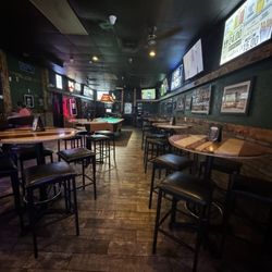 Paddy's Pub - Inside bar area, pool table and dart board
