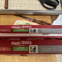 Personal Size DiGiorno Supreme pizzas