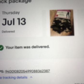 US Post Office - An email confirmation indicates a package was delivered on July 13, with a small photo of camouflage clothing included. - Post Offices Near Me - College Point, New York