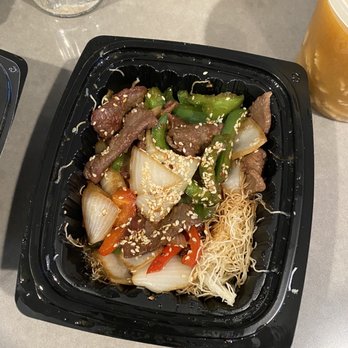 Gumrai Thai - Extremely small portion of Mongolian beef with barely any beef. - Thai Near Me - Arlington Heights, Illinois