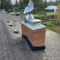 First Rate Chimney - Wind directional cap, crown repair and chimney flashing Install