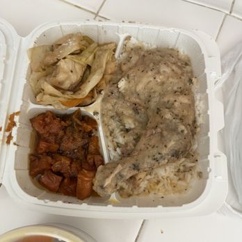 Southern Twist - Smothered chicken and yams and cabbage - Southern Near Me - Barstow, California